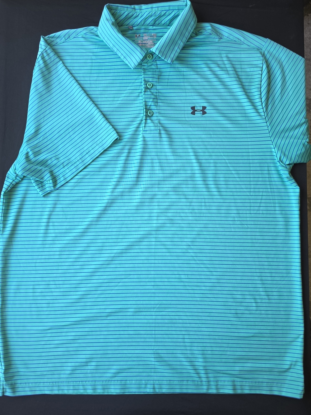 Under Armour Men's Aqua Striped Performance Polo